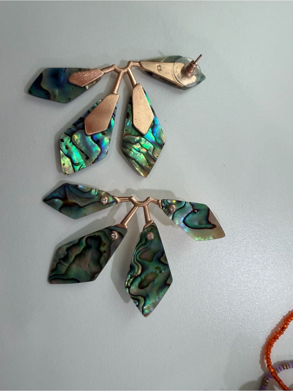 Kendra Scott Iridescent Abalone Multi-Drop Earrings with Gold Accents